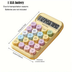 Mastano Desktop Cute Calculator -12 Digit large Display | Big Buttons | Solar Power |aesthetic Candy Color | For Office, School, Home Purple