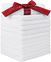 Jenny Denial 100% Cotton Soft Face Towel 1300 Gsm | Super Absorvent & Quick Dry - Pack Of 10 Pcs (White)