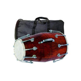 Indian Musical Professional Wooden Dholak With Carry Bag - Instrument Drum Nuts & Bolt | Dholak For Festival, Wedding, Satsang - Very Easy To Tune, Professional Grade Dholak