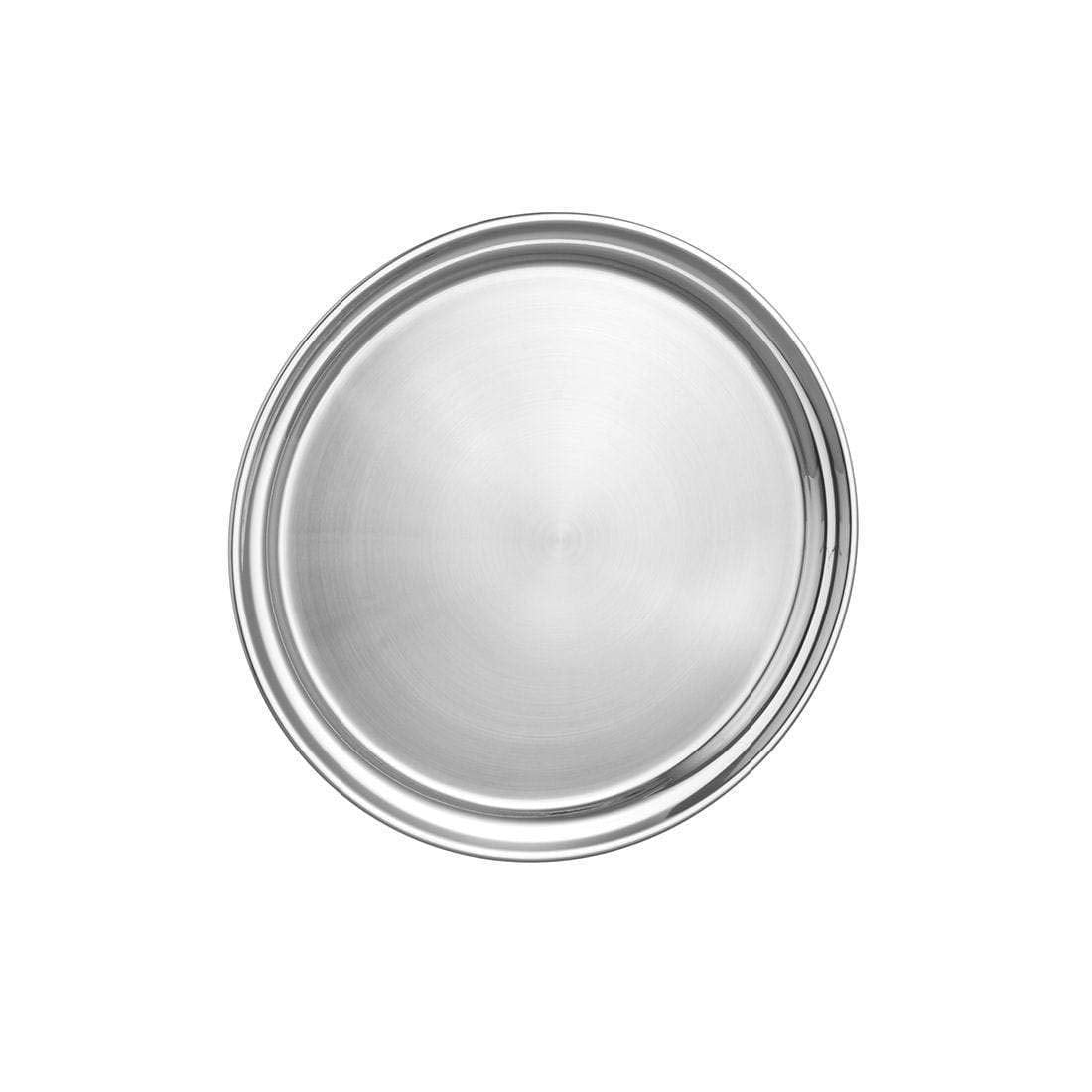 Stainless Steel Dinner Thali Set Of 6 Pieces, Silver | 1 Thali+ 3 Katoris+ 1 Glass+ 1 Dessert Spoon - Easy To Clean & Dishwasher Safe Stainless Steel Dinner Thali Set Of 6 Pieces, Silver | 1 Thali+ 3 Katoris+ 1 Glass+ 1 Dessert Spoon - Easy To Clean & Dishwasher Safe