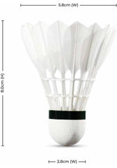 Zximpex Gold Series Badminton Feather Shuttlecock , With Eva - Based Cork Design | White , Pack Of 10