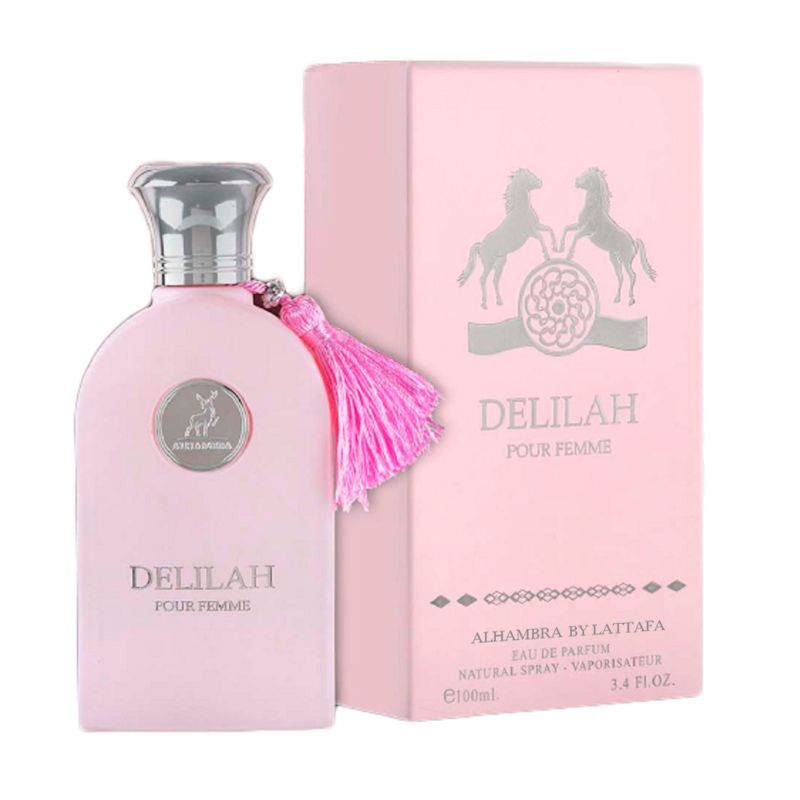DELILAH POUR FEMME BY MAISON ALHAMBRA EAU DE PARFUM FOR WOMEN 100ML 3.4 FL.OZ. DELILAH POUR FEMME BY MAISON ALHAMBRA EAU DE PARFUM FOR WOMEN 100ML 3.4 FL.OZ.