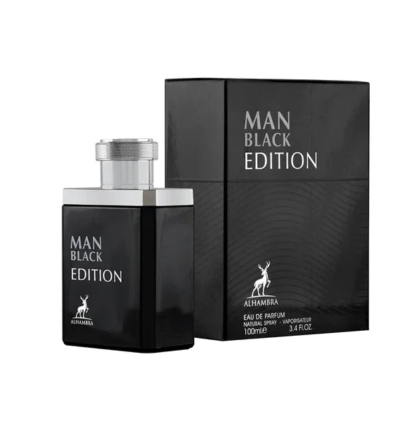 MAN BLACK EDITION BY MAISON ALHAMBRA EAU DE PARFUM 100ML 3.4 FL.OZ. MEN FRAGRANCE MAN BLACK EDITION BY MAISON ALHAMBRA EAU DE PARFUM 100ML 3.4 FL.OZ. MEN FRAGRANCE