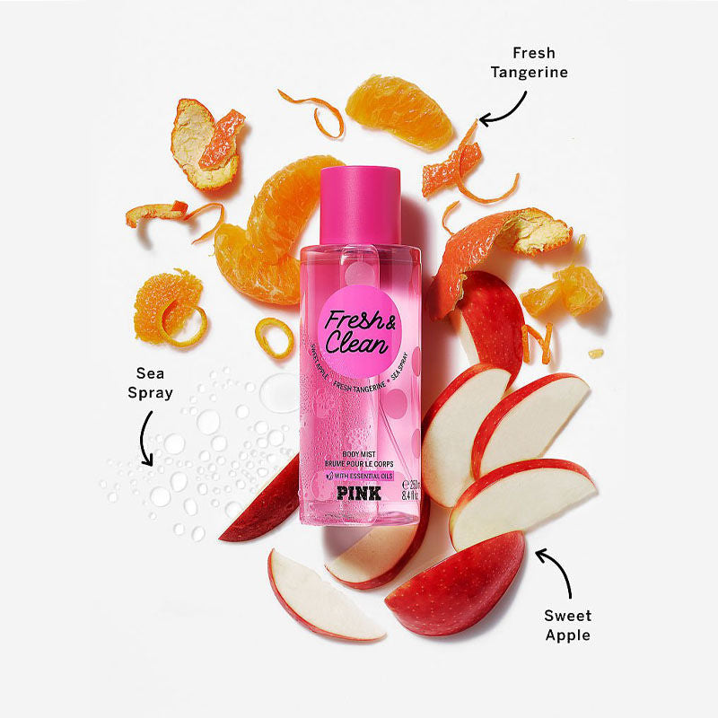 VICTORIA'S SECRET PINK FRESH & CLEAN BODY MIST 250ML 8.4 FL.OZ. FOR WOMEN VICTORIA'S SECRET PINK FRESH & CLEAN BODY MIST 250ML 8.4 FL.OZ. FOR WOMEN