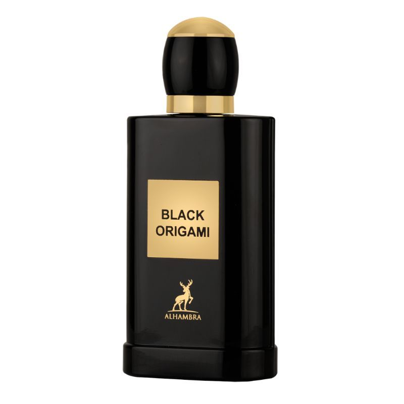 BLACK ORIGAMI BY MAISON ALHAMBRA EAU DE PARFUM FOR UNISEX 100ML 3.4 FL.OZ. BLACK ORIGAMI BY MAISON ALHAMBRA EAU DE PARFUM FOR UNISEX 100ML 3.4 FL.OZ.