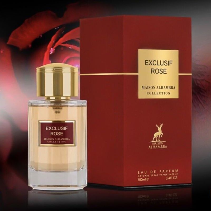 EXCLUSIF ROSE BY MAISON ALHAMBRA EAU DE PARFUM FOR WOMEN 100ML 3.4 FL.OZ. EXCLUSIF ROSE BY MAISON ALHAMBRA EAU DE PARFUM FOR WOMEN 100ML 3.4 FL.OZ.
