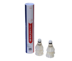 Vinex Victorie VX - 09 Badminton Duck Feather Shuttlecock | White , 1 Pack Of 12 Pcs