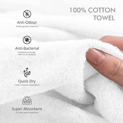 Divine Overseas Cotton Terry Face Towels 1600 Gsm | Soft & High Absorbent (Red) - Pack Of 12