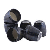 Studio Pottery Metallic Finish Chai Kullads In Ceramic Set Of 6 - Blue, 200ml Each | Tea Glasses - Cutting Chai Glasses | Kullad Tea Cups