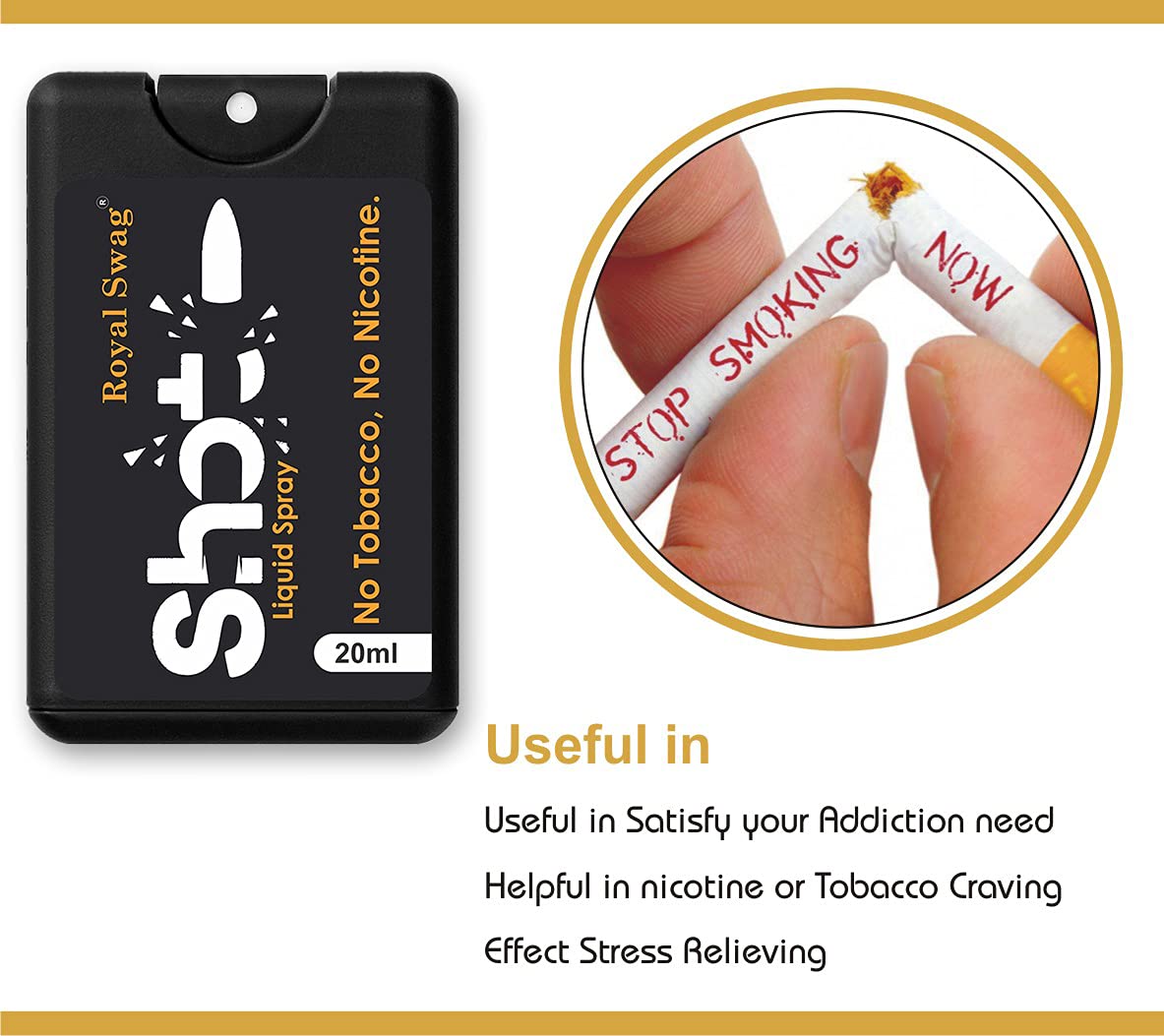 Royal Swag Ayurvedic & Herbal Cigarettes Regular Flavour & Clove Flavour 25 Sticks Each With 20ml Shot Anti Addiction Spray - (50 Sticks) Royal Swag Ayurvedic & Herbal Cigarettes Regular Flavour & Clove Flavour 25 Sticks Each With 20ml Shot Anti Addiction Spray - (50 Sticks)