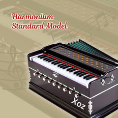 Harmonium 9 Stopper, Chudidaar Bellow, 42 Key, Two Reed (Bass-Male), 3 1/2 Octave, Durable Kepler Frame, 440 Hz Tuned Harmonium