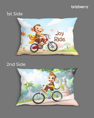 Kids Pillow Cushion With Super Soft Fabric, Animal & Cartoon Prints - 12x18 Inches | Dual Sided Design, Durable & Easy Care | Large & Versatile, Multi-Purpose, Made In India - Design 26