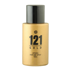 JD International 121 Gold Apparel Unisex Perfume With Long Lasting Fragrance - 100ml, 3.4 Fl.oz. | Perfume For Men & Women