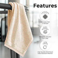Avni Home 100% Cotton Hand Towel 300 Gsm | Ultra Soft, Absorbent, Quick Dry Towels For Facewash, Gym, Sports, Travel | Quick-Dry Fitness Towels - Pack Of 3 (Sand Grey)