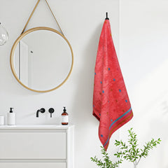 Liberty Towels Ultra Zero Twist 100% Cotton Large Size Towel 500 Gsm | Ultra Soft, Highly Absorbent, Quick Dry Bath Towel (Coral)
