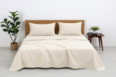 Single Bedsheets For Microfiber Plain Ivory Solid Bed Sheet With 2 Matching Pillow Covers Ultra Soft - 60 X 90 Inches | Comfort Fabric Bedsheet Home, Hotel & Guest House