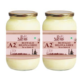 100% Pure A2 Desi Buffalo Bilona Ghee By Navin Organic | Rich In Nutrients & Delicious Healthy Desi Buffalo Ghee Good For Boost Immunity | 1 Litre (500ml * 2) 33.8 Ounce | Jar Pack