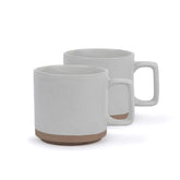 Large Ceramic Coffee Mug Set Of 2 - Off White, 350ml Each | Ceramic Japandi Mug, Tea Mug With Matte Finish - Mug For Coffee | Ceramic Coffee Mug - Microwave Safe & Dishwasher Safe