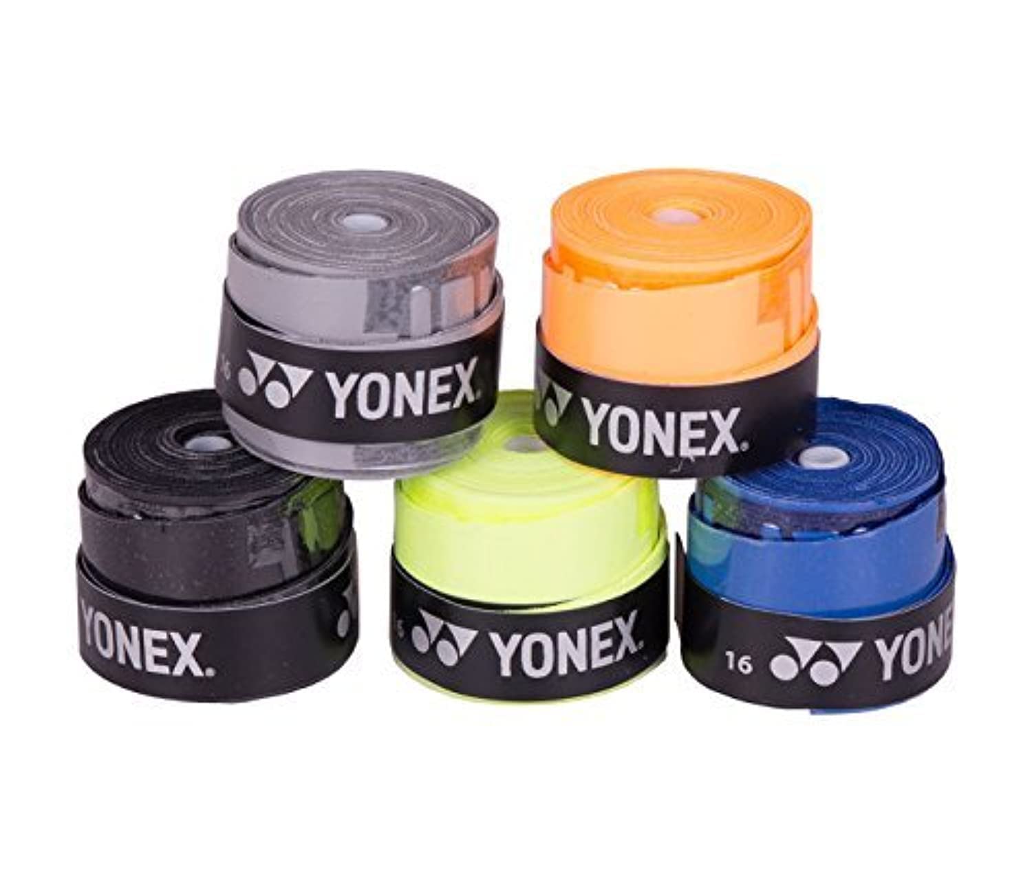Yonex ETECH 902 Pack Of 5 Badminton Grips, Colour - Multicolour, Ideal For Any Badminton For Stronger Grip Yonex ETECH 902 Pack Of 5 Badminton Grips, Colour - Multicolour, Ideal For Any Badminton For Stronger Grip