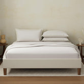 100% Cotton Plain Bedsheet Set With 4 Pillow Covers - 108 X 108 Inches, Grey | 400 Thread Count - Gift For Weddings Or Anniversary King Size Bedsheet