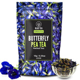 Blue Tea Caffeine Free Butterfly Pea Flower Herbal Tea - 10gm, 0.35 Ounce, 20 Tea Cups | Super Antioxidant - No Artificial Flavors, No Added Colors