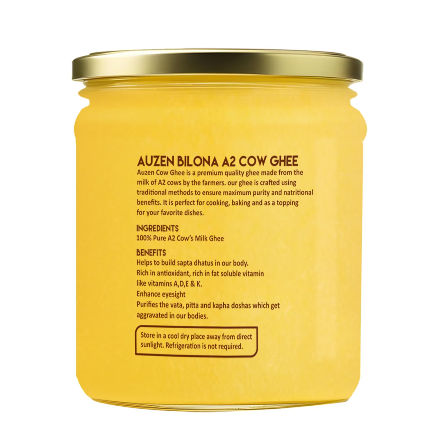 Pure Natural A2 Cow Ghee By Auzen | Rich In Nutrient, Delicious Healthy Desi Cow Ghee Good For Improves Digestion | (200ml) 6.7 Ounce | Jar Pack Pure Natural A2 Cow Ghee By Auzen | Rich In Nutrient, Delicious Healthy Desi Cow Ghee Good For Improves Digestion | (200ml) 6.7 Ounce | Jar Pack