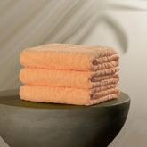 Musa Banana Hand Towels 400 Gsm | Terry Hand Towel For Wash Basin Kitchen Gym Towel For Men (Peach Fuzz) -Set Of 3