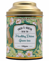 San-Cha Healthy Detox Green Tea - 100gm, 3.5 Ounce | Fresh & Vegetal Detox Tea - Environment Friendly & Made In Corn Fiber | Low Caffeine