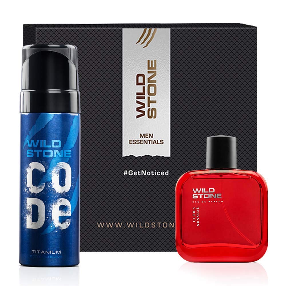 Wild Stone Ultra Sensual Perfume 100ml 3.4 Fl.oz. & Code Titanium Body Perfume 120ml 4.0 Fl.oz.| Perfect Gift For Men Wild Stone Ultra Sensual Perfume 100ml 3.4 Fl.oz. & Code Titanium Body Perfume 120ml 4.0 Fl.oz.| Perfect Gift For Men