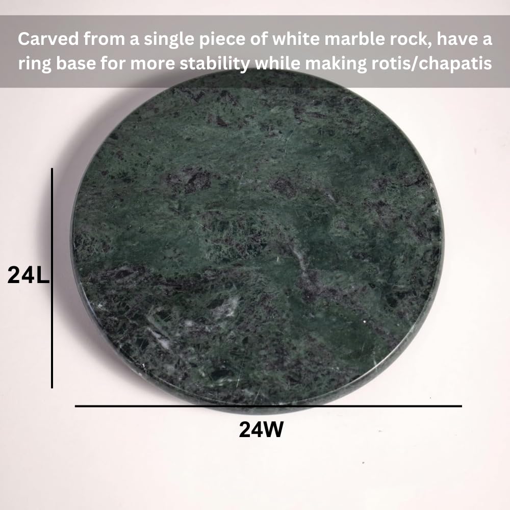Green Marble Chakla 9 Inch - Rolling Pin Board | Roti Maker - Phulka Maker | Chapati Maker For Home & Kitchen - Full Finished Marble Roti Maker Kitchen Utensil Green Marble Chakla 9 Inch - Rolling Pin Board | Roti Maker - Phulka Maker | Chapati Maker For Home & Kitchen - Full Finished Marble Roti Maker Kitchen Utensil