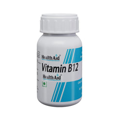 ?Health Aid Vitamin B12 Mega Strength One - A - Day | 60 Vegetarian Tablets , 100gm 0.2lbs