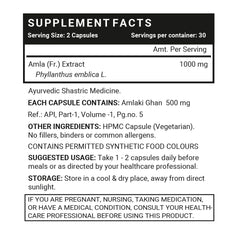 Inlife Natural Vitamin C Amla Extract Supplement Immunity, Overall Wellness For Men & Women | 60 Veg Capsules 100gm 0.2lbs