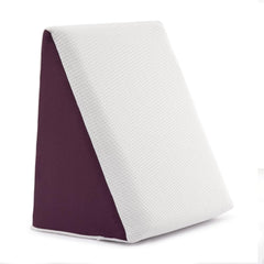 Wedge Cushion, Bed Pillow, Orthopedic Memory Foam Leg Pillow - White & Purple | Neck & Back Support Pillow, For Sitting & Sleeping, Pain Relief | Wedge Pillow, Multi-Purpose Use