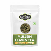Easygrow Mullein Tea Leaves - 100gm, 3.5 Ounce, 200 Cups | Herbal Tea For Lung Detox & Immunity - 100% Pure & Natural Loose Leaves | Caffeine Free