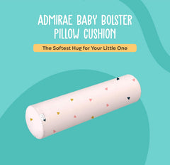 Premium Memory Foam Bolster Pillow, Triangles Print - 24 X 6 Inch | For Colic, Acid Reflux, Spit Up | Washable Cover, Hypoallergenic, Lightweight | Soft & Breathable Fabric Pillow