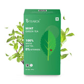Teabox Mint Green Tea - 100gm, 3.5 Ounce | Exotic Blend Of Premium Green Tea & Real Peppermint Leaves - 100% Whole Leaf Tea | Low Caffeine, 0% Bitterness - Brew Hot Or Cold