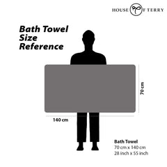 House Of Terry 100% Cotton Bath Towel 450 Gsm | Quick Dry, Soft & Absorbent, Fade-Resistant, Skin-Friendly For Men & Women Towel (Oslo Blue)