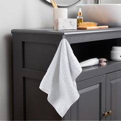 Wakefit Terry Cotton Soft Absorbent Hand Towel 500 Gsm (White)- Set Of 4