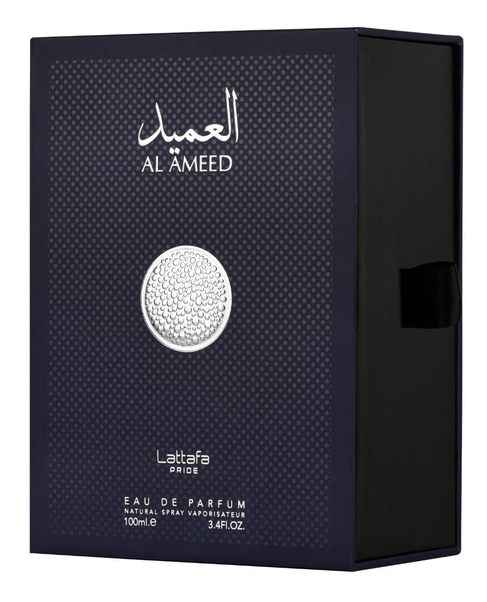 Lattafa Pride Al Ameed Silver Eau De Parfum 100ml 3.4 Fl.oz. Unisex Fragrance | Long Lasting Lattafa Pride Al Ameed Silver Eau De Parfum 100ml 3.4 Fl.oz. Unisex Fragrance | Long Lasting