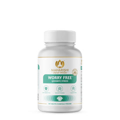 Maharishi Ayurveda Ashwagandha Worry Free Tablets Ayurvedic Medicine Helps Keep The Mind & Body Calm & Relaxed Non Addictive | 60 Tablets 100gm 0.2lbs