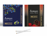 Aarogyam Herbals Pack Of 2 Flavours 100% Tobacco & Nicotine Free Cigarette For Relieve Stress & Mood Enhance Product Sweet Supari - Blueberry - 10 Sticks X 2 Packets