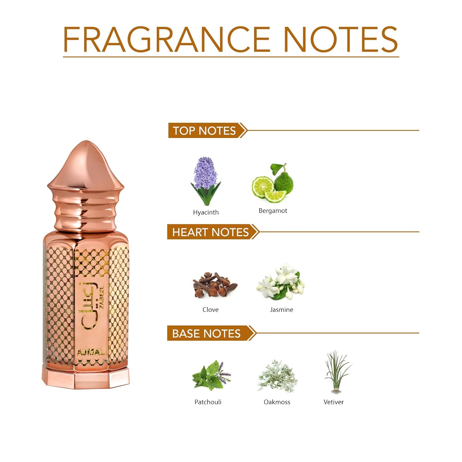 Ajmal Zabeel Concentrated Oriental Perfumes Free From Alcohol 12ml 0.4 Fl.oz. Gift For Man And Women Ajmal Zabeel Concentrated Oriental Perfumes Free From Alcohol 12ml 0.4 Fl.oz. Gift For Man And Women