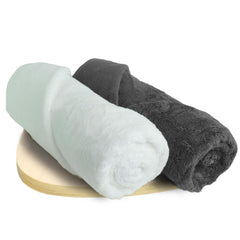 Heelium Bamboo Bath Towel, Ultra Absorbent, 3x Softer Than Cotton Towels Pack Of 2 (Grey, White)