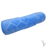 Nive Home Linens Microfiber Bath Towel 400 Gsm | Self Design, Ultra Soft, Super Absorbent, Quick Dry (Blue)