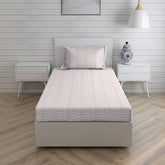 Cotton Bedsheet Set For Single Bed - Size 59 X 88 Inches, Light Pink | 1 Single Bed Sheet With 1 Pillow Cover - Light Weight & Breathable, Ideal For Everyday Use