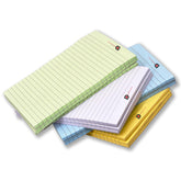 Wide Ruled 5 X 8 - Inch 50-Sheet Lined Writing Note Pad (Blue, White, Yellow & Green) Pack Of 12