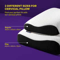Orthopedic Cervical Pillow For Neck & Shoulder Pain Relief, White, Size - Standard | Ergonomic Memory Foam Pillows For Sleeping Ideal For Chronic Neck Pain & Spinal Alignment Spondylitis