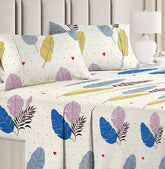 100% Cotton Double Bedsheet Set With 2 Pillow Covers | 90 X 90 Inches, Cream - Lightweight & Breathable, Perfect For All Seasons