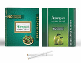 Aarogyam Herbals Pack Of 2 Flavours 100% Tobacco & Nicotine Free Cigarette For Relieve Stress & Mood Enhance Product Green Apple, Paan - 10 Sticks X 2 Packets