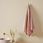 Haus & Kinder Maple Waffle Bath Towel 220 Gsm | Honeycomb Large Size Bathing Towels 100% Cotton Towel For Men & Women (Dusty Rose)